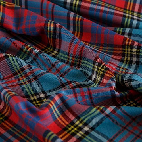 Ткань костюмная 025-14701 сине-голубой мультиколор