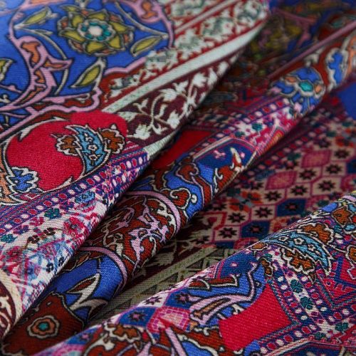 Шерсть стрейч плательная Etro 066-19114 синий мультиколор