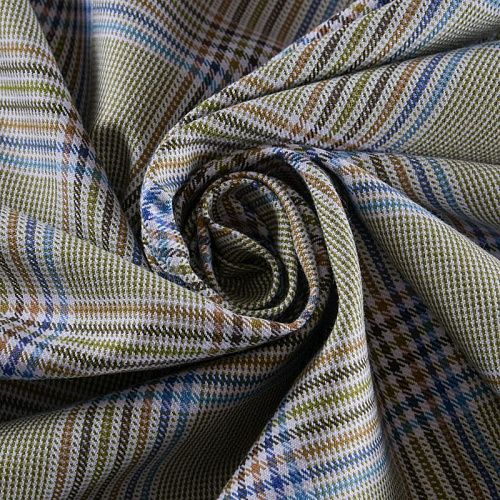 Ткань костюмная 025-12085 фисташковый принтованный