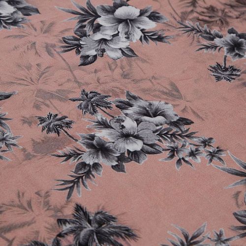 Батист 003-15052 медно-розовый принтованный