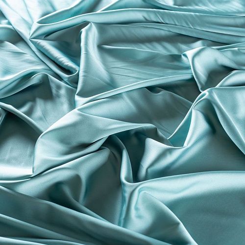 Шелк синтетический 065-01974 мятно-зеленый однотонный