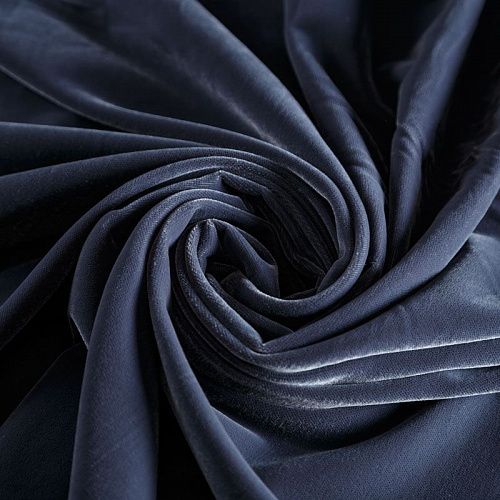 Бархат 002-04361 сине-серый однотонный