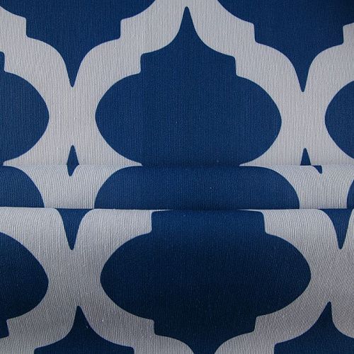 Ткань портьерная H-280 см 19-02-15863 синий принтованный