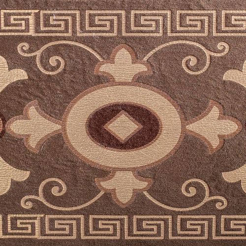 Бордюр велюровый 15,5 см 0000-357-104-027 коричневый с меандром