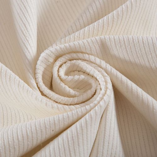 Вельвет хлопковый 008-16699 молочный однотонный