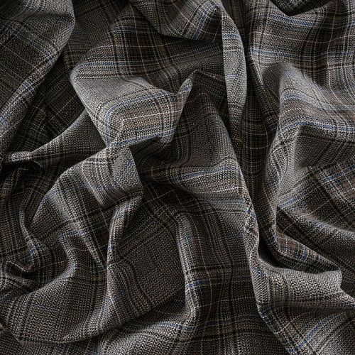 Ткань костюмная 025-11802 серый принтованный