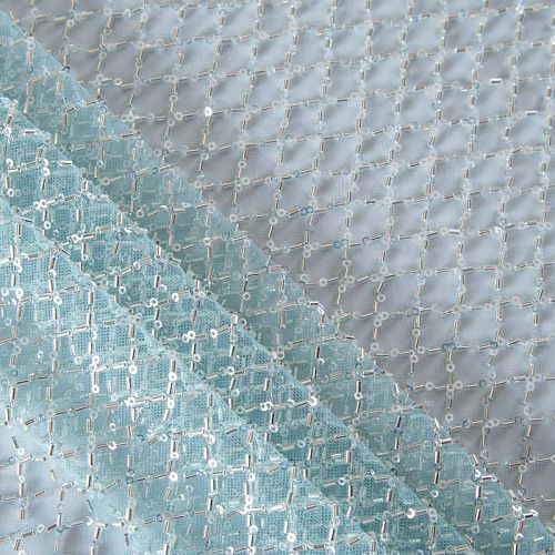 Сетка со стеклярусом 050-13580 мятный