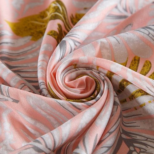 Штапель 069-17431 нежно-розовый принтованный