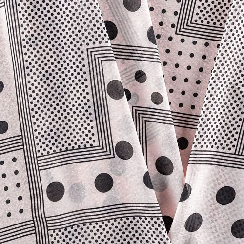 Креп-шифон 027-01435 светло-розовый принтованный