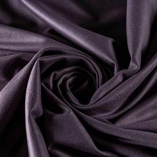 Замша искусственная 018-00355 темно-серый однотонный