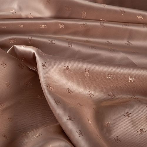 Ткань подкладочная 045-20859 бежевый жаккардовый