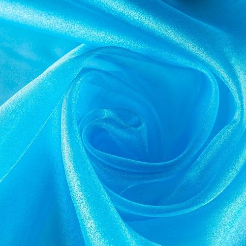 Органза К33-374 лазурно-голубой однотонный