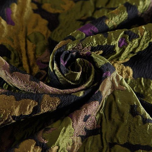 Жаккард на органзе Moschino 017-19184 черный мультиколор