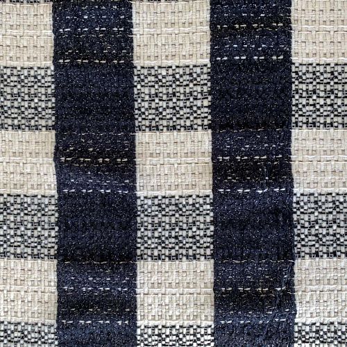 Твид шанель К32-313 молочно-синий клетка