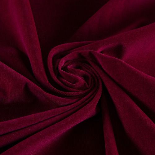 Микровельвет стрейч Lacoste 008-20024 вишневый однотонный