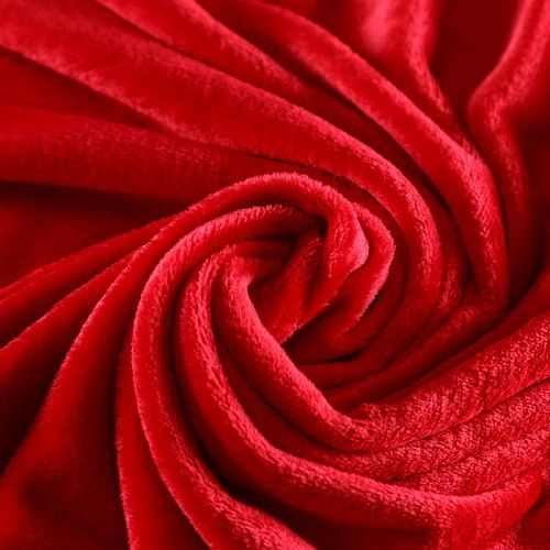Флис-мех 061-09181 красный однотонный