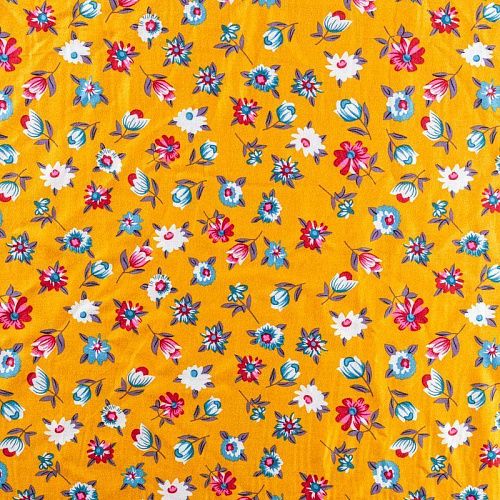 Штапель 069-01595 col.2 тыквенный принтованный