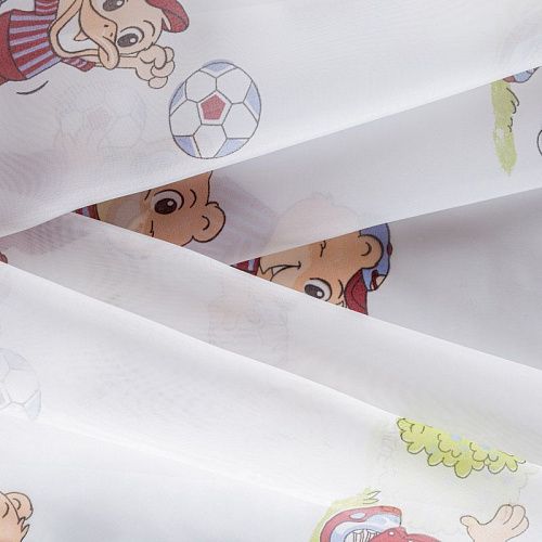 Тюль капрон Т241-01-419 белый принтованный