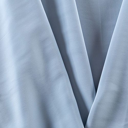 Крепдешин натуральный 028-09507 разбеленный голубой однотонный