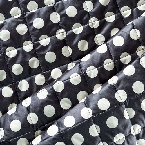 Ткань курточная 033-01985 черный принтованный