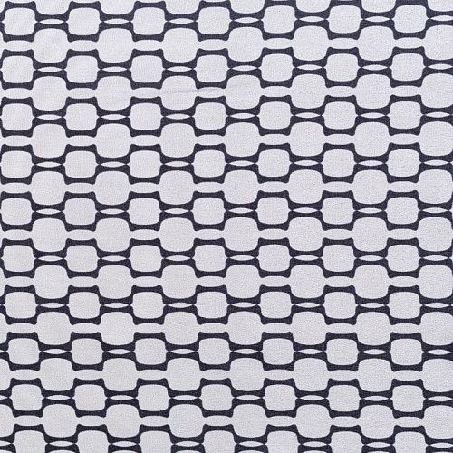 Крепдешин натуральный К13-539 белый принтованный