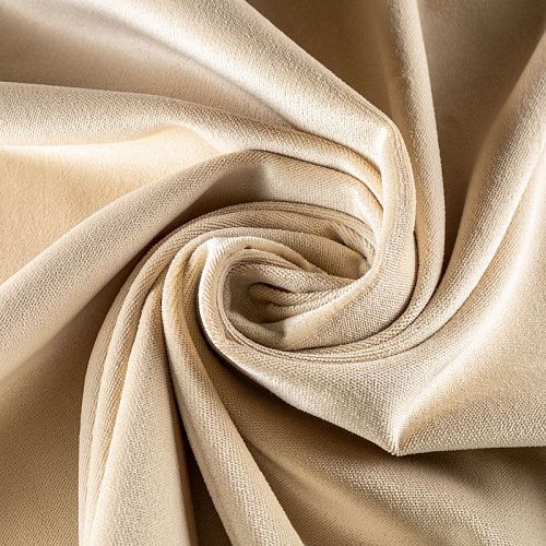 Ткань портьерная бархат 529-02-149 шампань однотонный