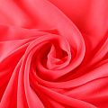 Шифон К28-033 красно-коралловый однотонный
