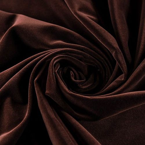 Бархат К32-0391 темно-каштановый однотонный