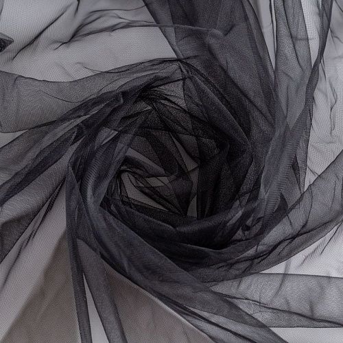 Фатин К22-707 черный однотонный