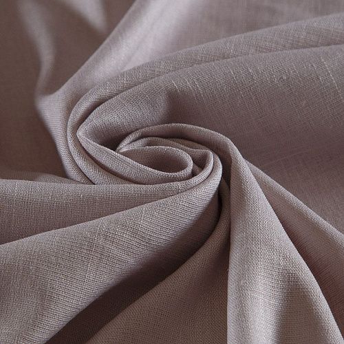 Лен-вискоза 035-17493 серо-бежевый однотонный