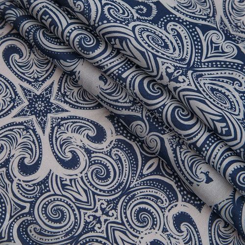 Батист 003-16127 белый принтованный