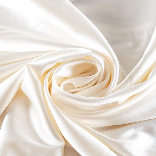 Сатин стрейч 001-09753 айвори однотонный