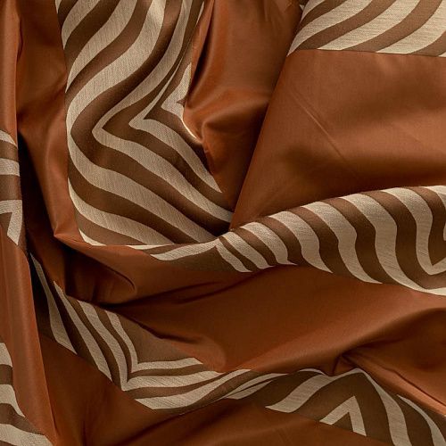 Ткань портьерная шелк h-280 см Т154-02-98 терракотово-коричневый