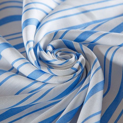 Лен-вискоза Bottega Veneta 035-16465 белый принтованный