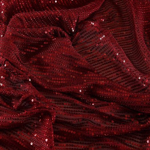 Пайетки на сетке 055-17898 вишневый