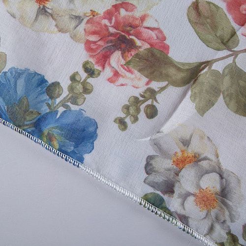 Тюль под лен 05-01-10477 белый принтованный