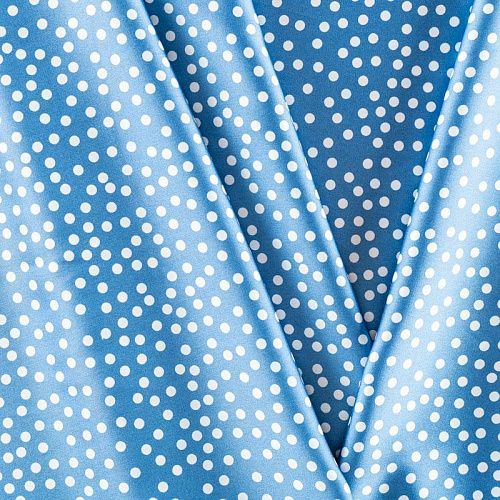 Шелк синтетический 065-01463 голубой принтованный