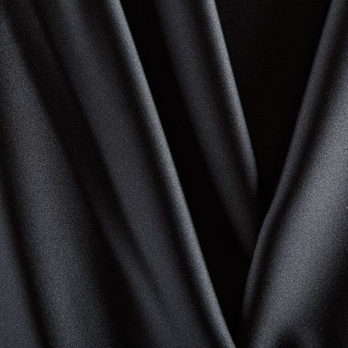 Сатин стрейч 001-07052 черный однотонный