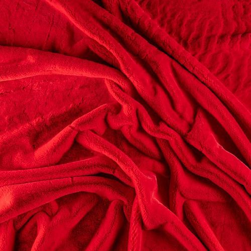 Мех искусственный К30-152 темно-красный однотонный