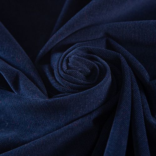 Микровельвет стрейч 008-20026 темно-синий однотонный