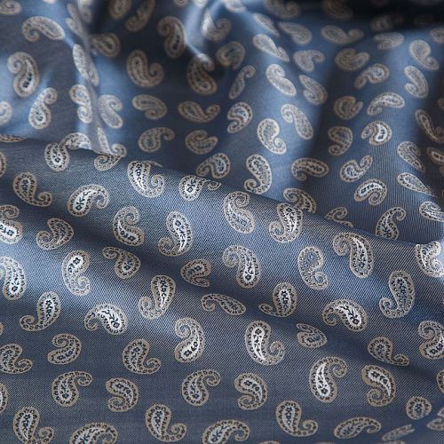 Шелк твил Etro 064-19158 серо-голубой