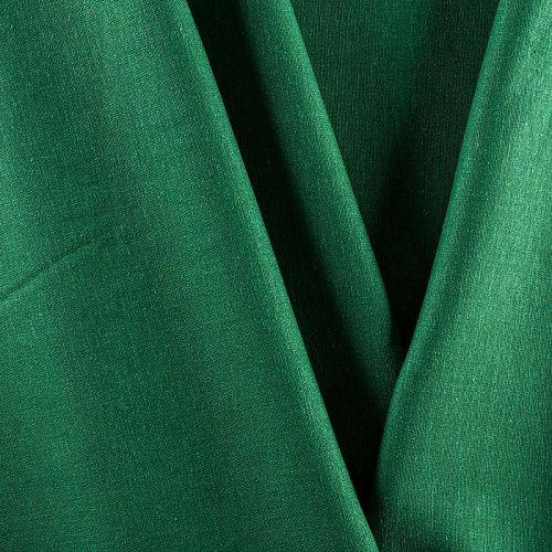 Лен-вискоза 035-01487 темно-зеленый однотонный
