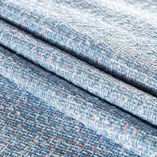 Твид шанель 052-05387 голубой мультиколор