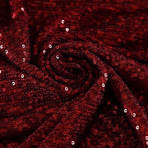 Пайетки на сетке 055-19067 вишневый