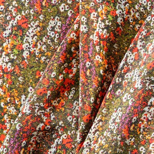 Вискоза 009-05928 оливковый принтованный