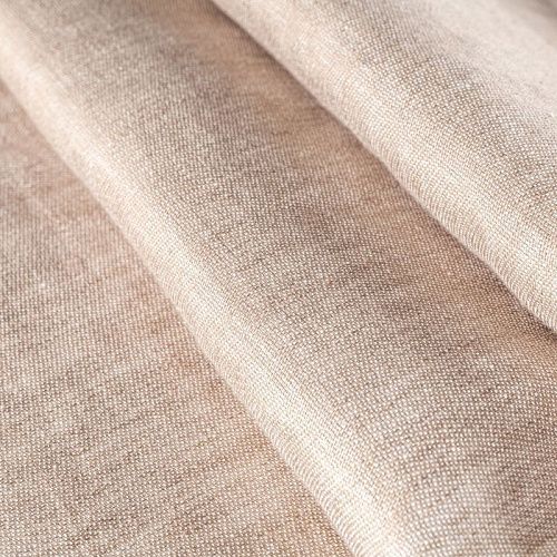 Тюль лен h-310 см Т391-01-122 натуральный бежевый однотонный