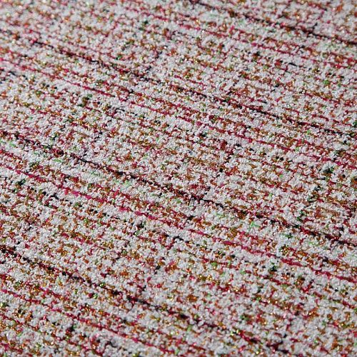 Твид дублированный 052-16580 белый/мультиколор