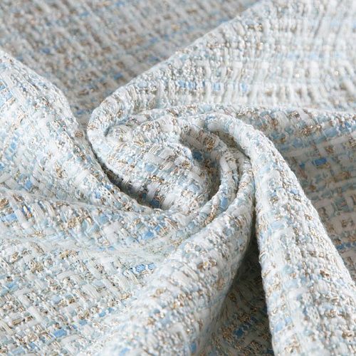 Твид шанель 052-15605 бело-голубой