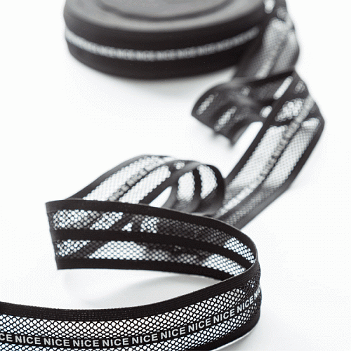 Резинка TBY декоративная 40 мм миандр ET20-104002 черный 