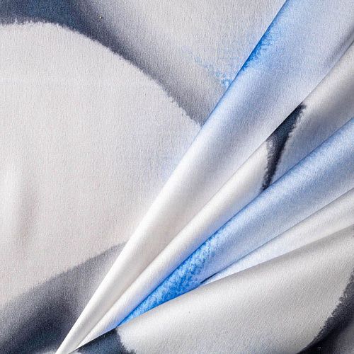 Шелк натуральный К4-165 молочный принтованный